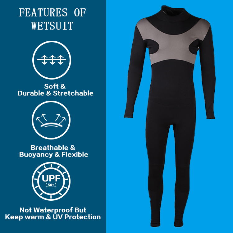 Wetsuit 3mm Open Sell Back Zip Neoprene Oem Diving Limestone Long Sleeve Surfing Full Suit