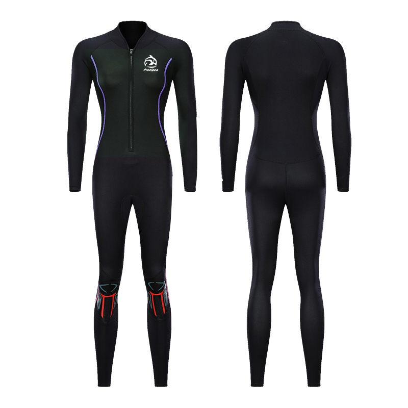 2021 Plus Size Neoprene Womens Long Sleeve Front Zipper Surfing Full Suit 3mm Diving Suit For Women Wetsuits