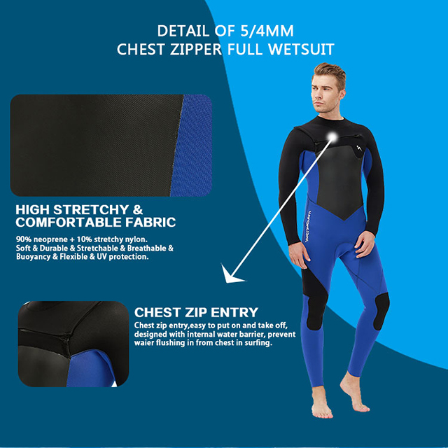 Diving Suit Front Zip Scuba Surf Neopren Surfing Freediving 5mm Wetsuit